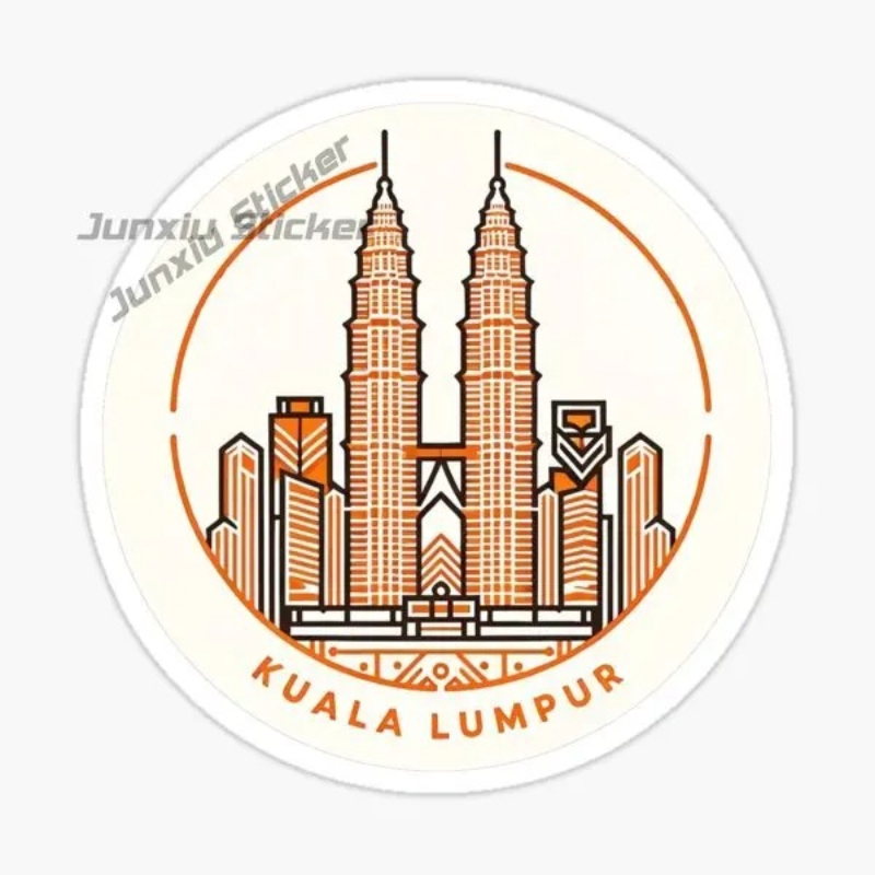 Car Accessories Malaysia - MALAJSKA KUALA LUMPUR Flaga Narodowa Naklejki