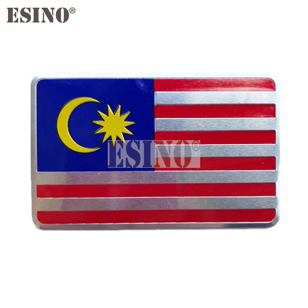 Aluminiowy emblemat 3D z flagą – Car Accessories Malaysia recenzja i cena