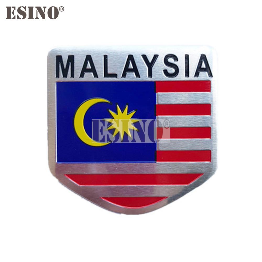 Aluminiowy emblemat 3D z flagą – Car Accessories Malaysia recenzja i cena