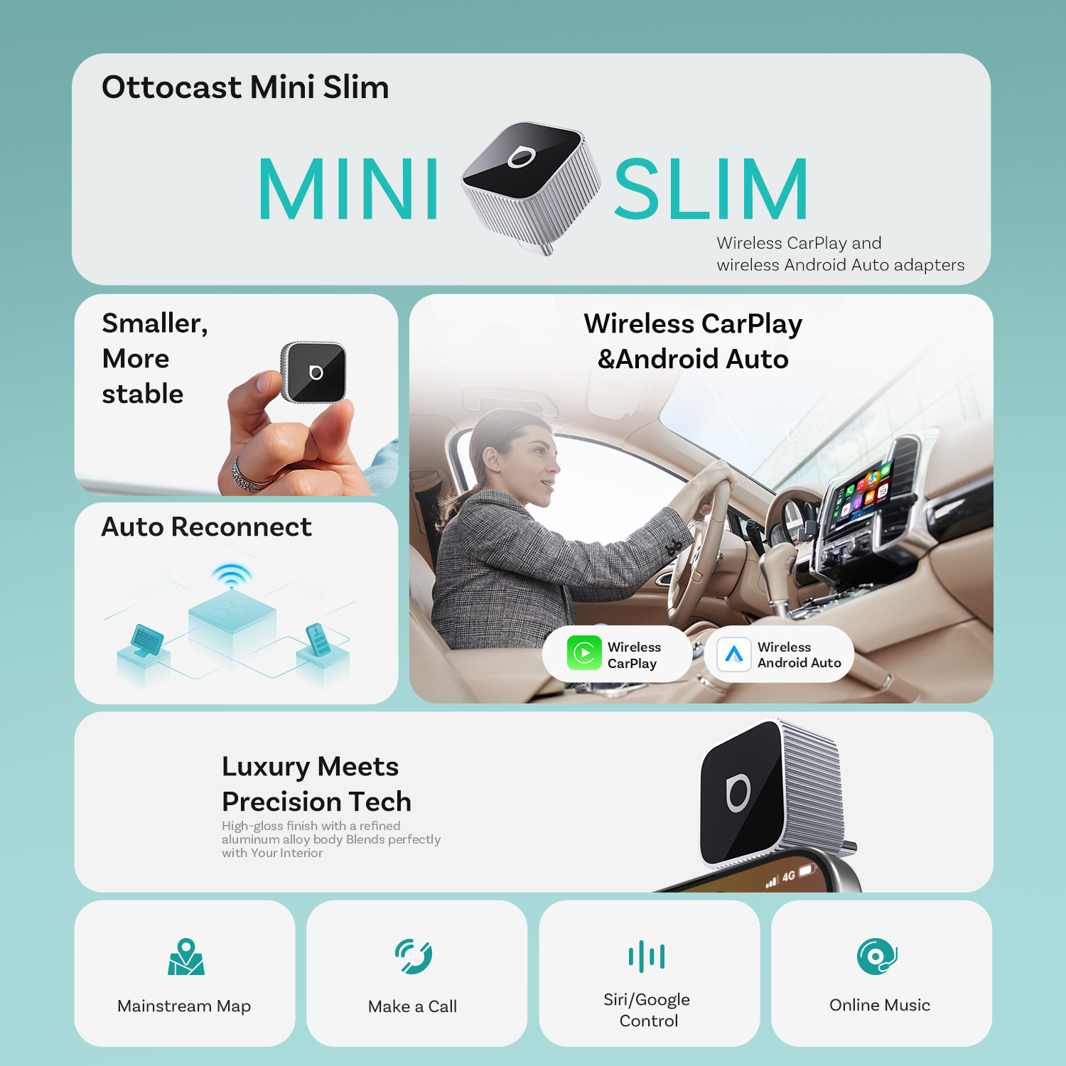 Ottocast Mini Slim Bezprzewodo – Car Accessories Youtube recenzja i cena